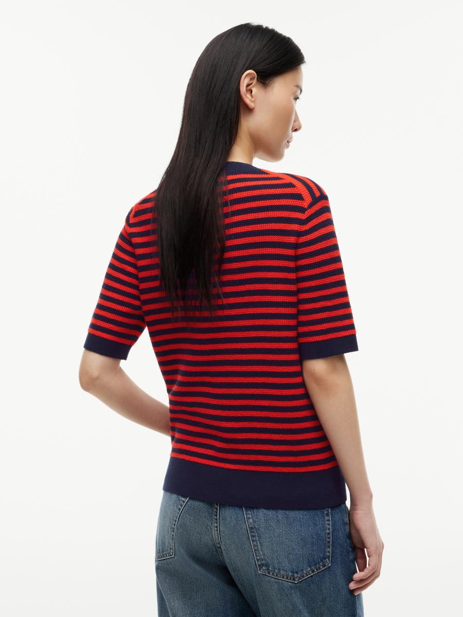 Damen T-Shirt Gold Button Henley