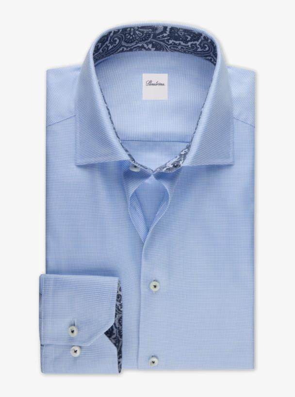 Twillhemd mit Kontraststoff