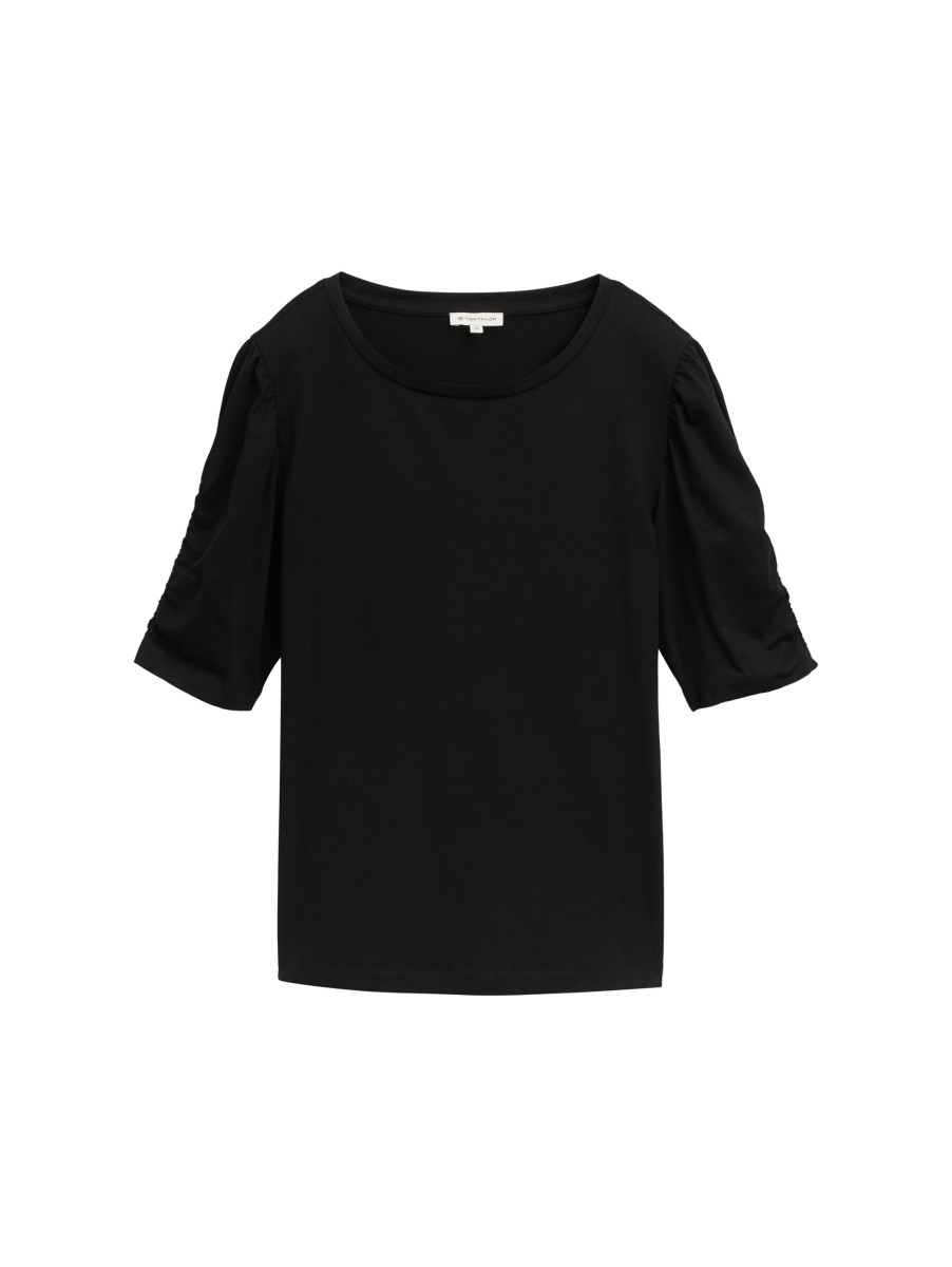 Damen T-Shirt mit Raffärmeln