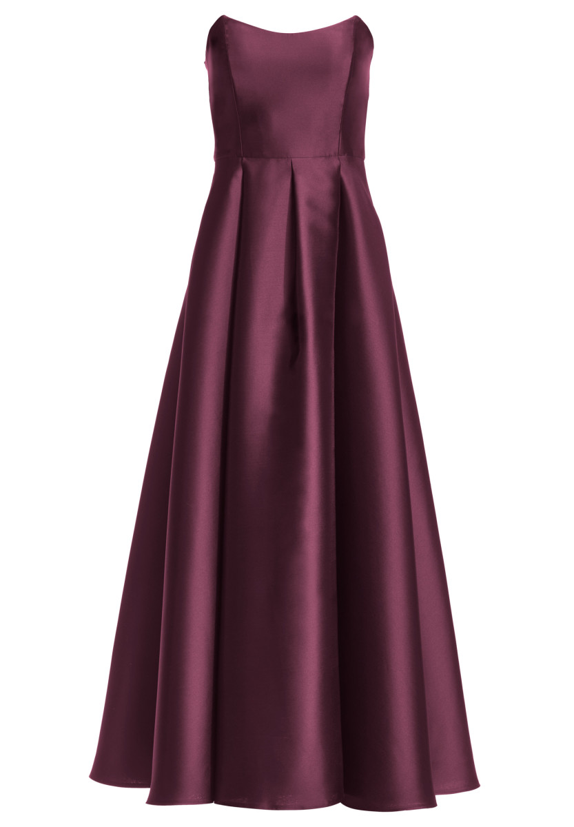 Abendkleid aus edlem Twill mit Korsage Oberteil