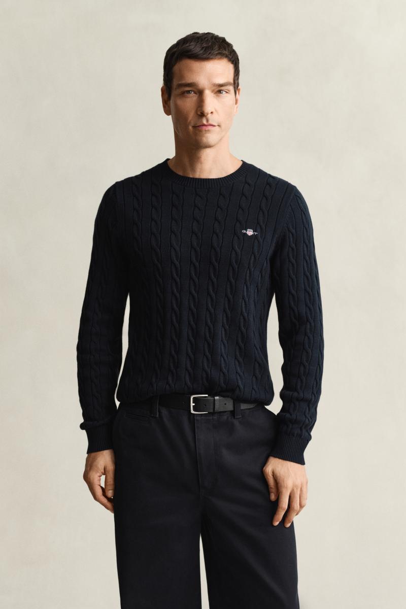 Herren Zopfstrick-Pullover