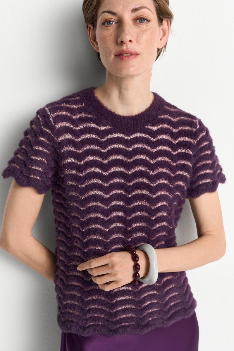Damen Kurzarm-Pullover