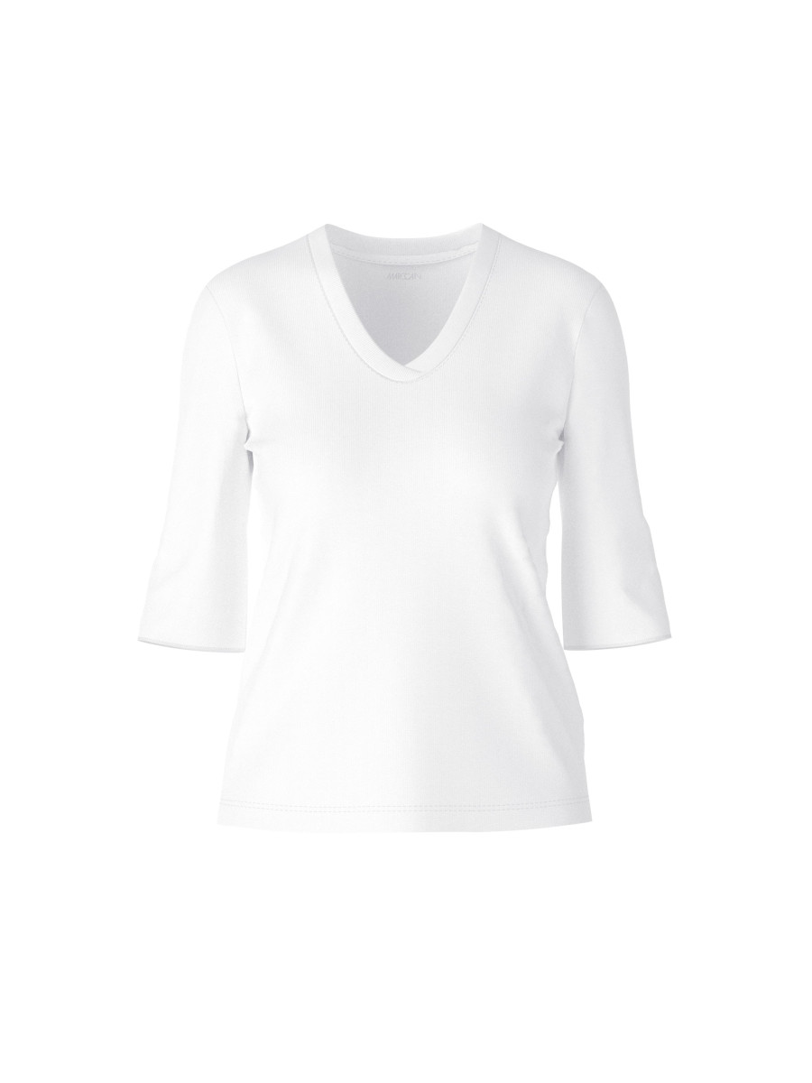 Damen Shirt aus Baumwoll-Ripp-Jersey