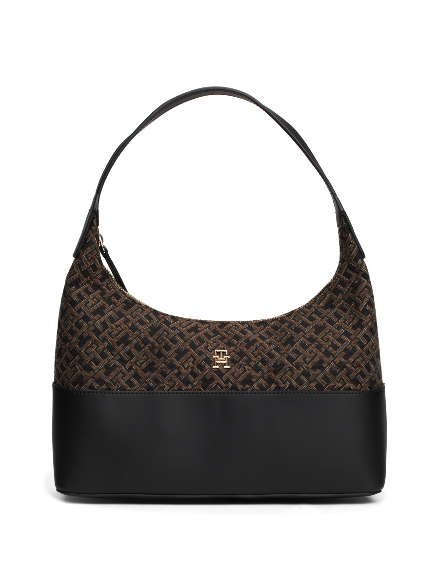 Schultertasche Monogramm-Jacquard