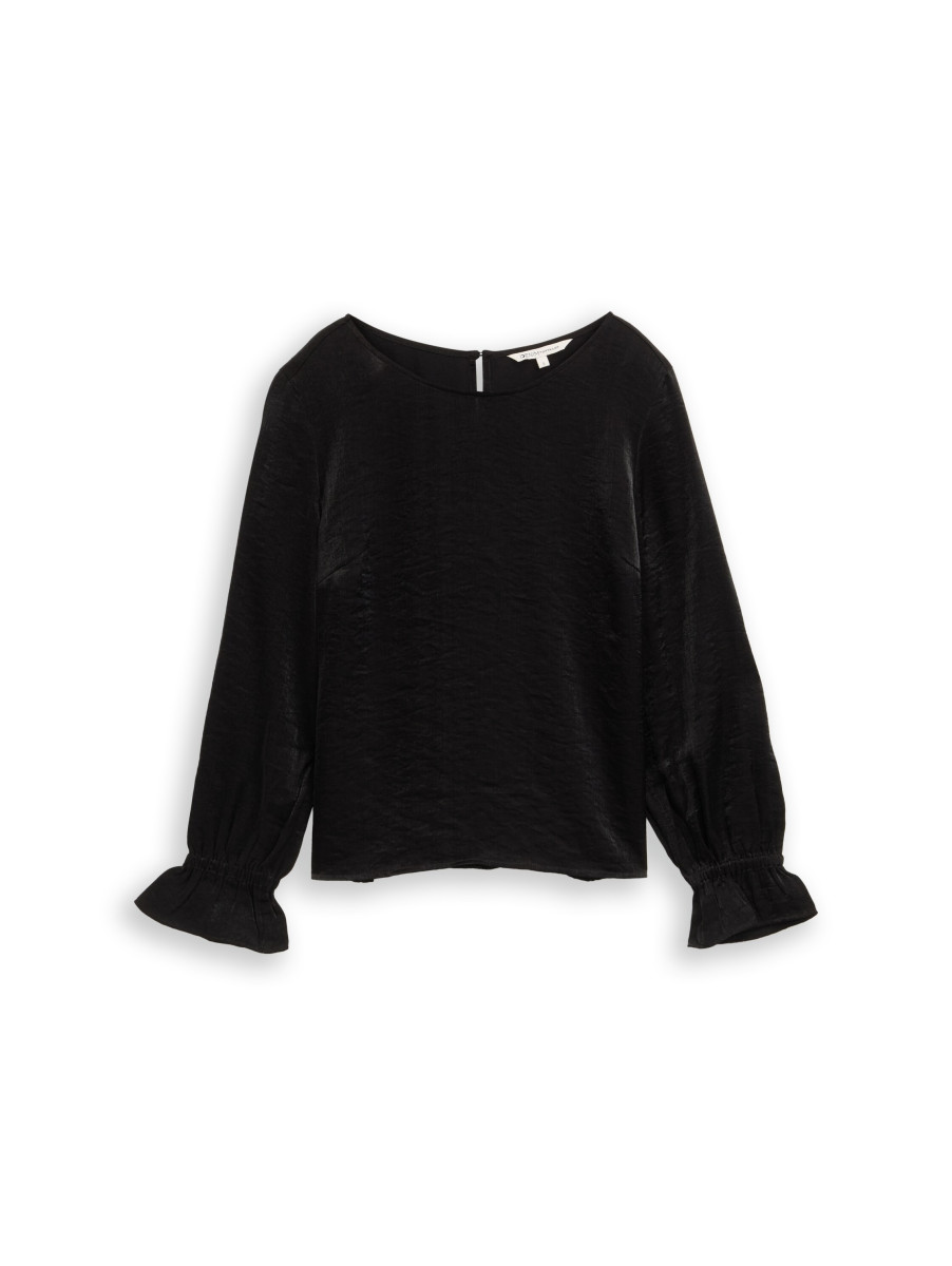 Loose Fit Bluse in Satin-Optik