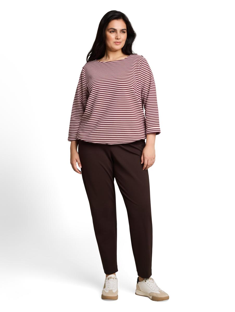 Curvy Langarmshirt Mit Knopf-Details