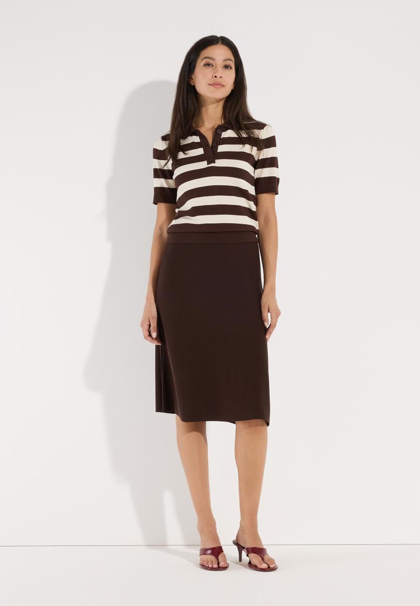 Damen Strick-Poloshirt