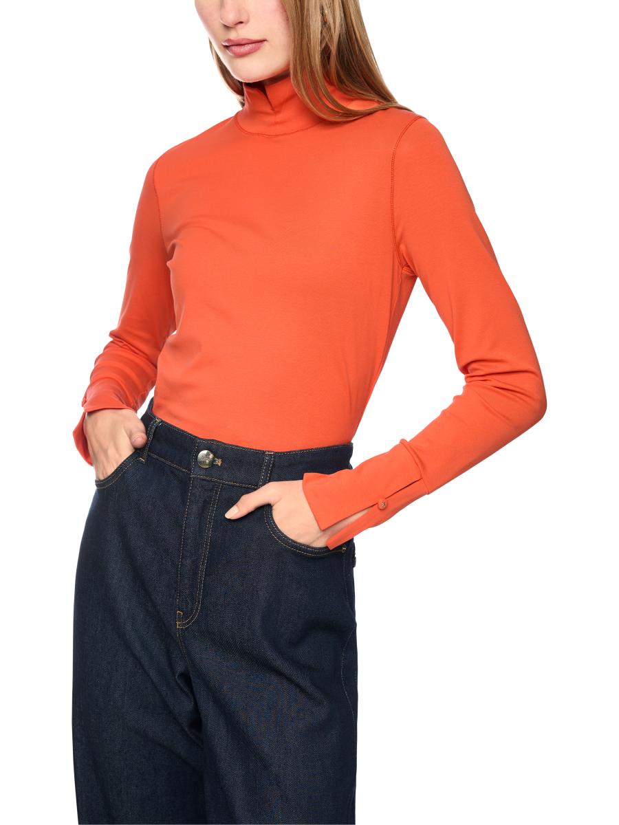 Damen Langarmshirt mit Stehkragen