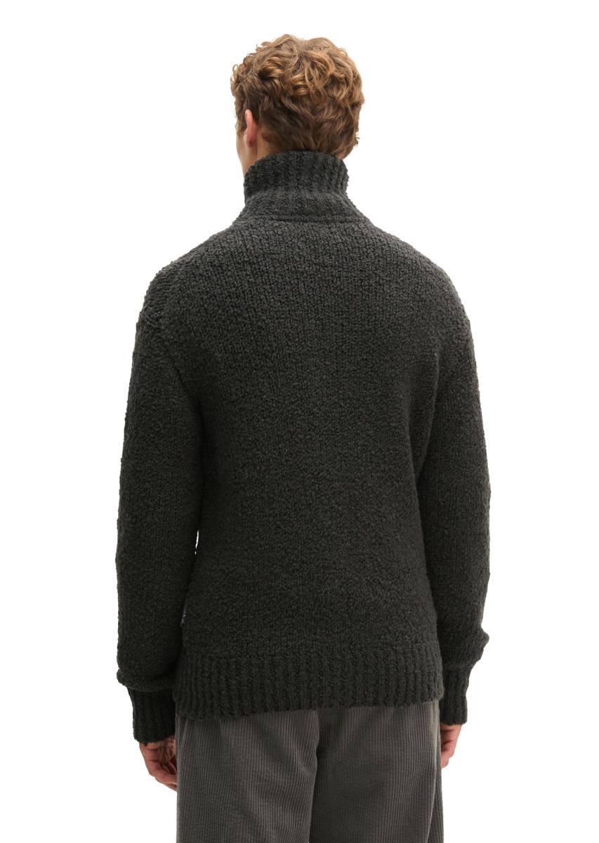 Herren Bouclé-Strickjacke