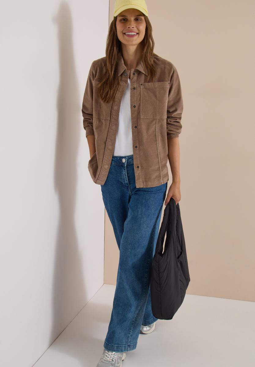 Damen Cord-Overshirt