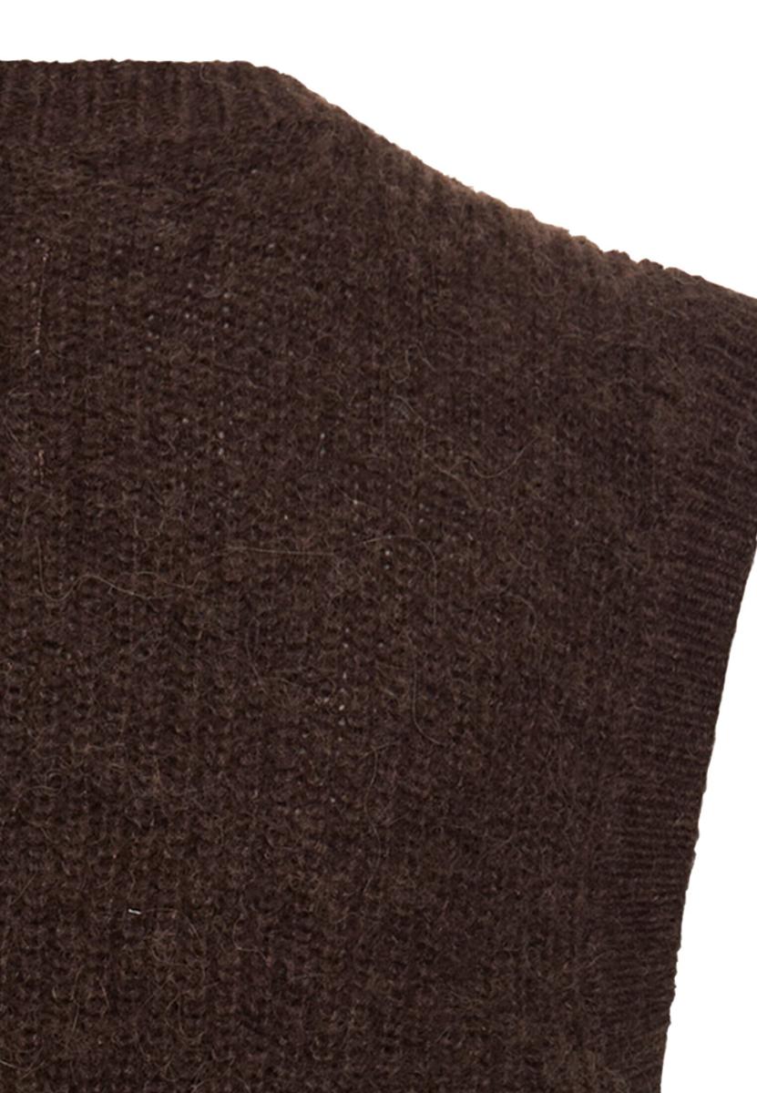 Damen Strickweste mit Knopfleiste