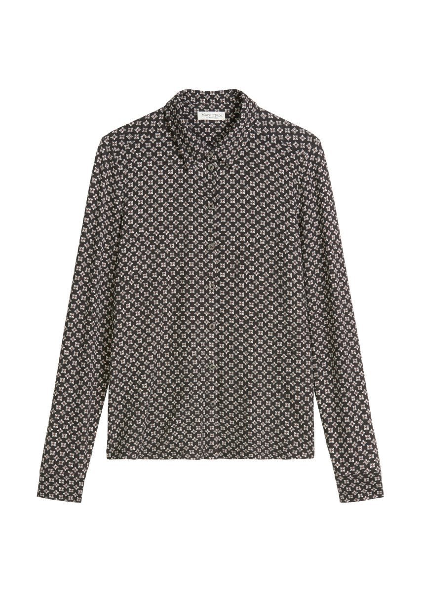 Jersey-Print-Bluse