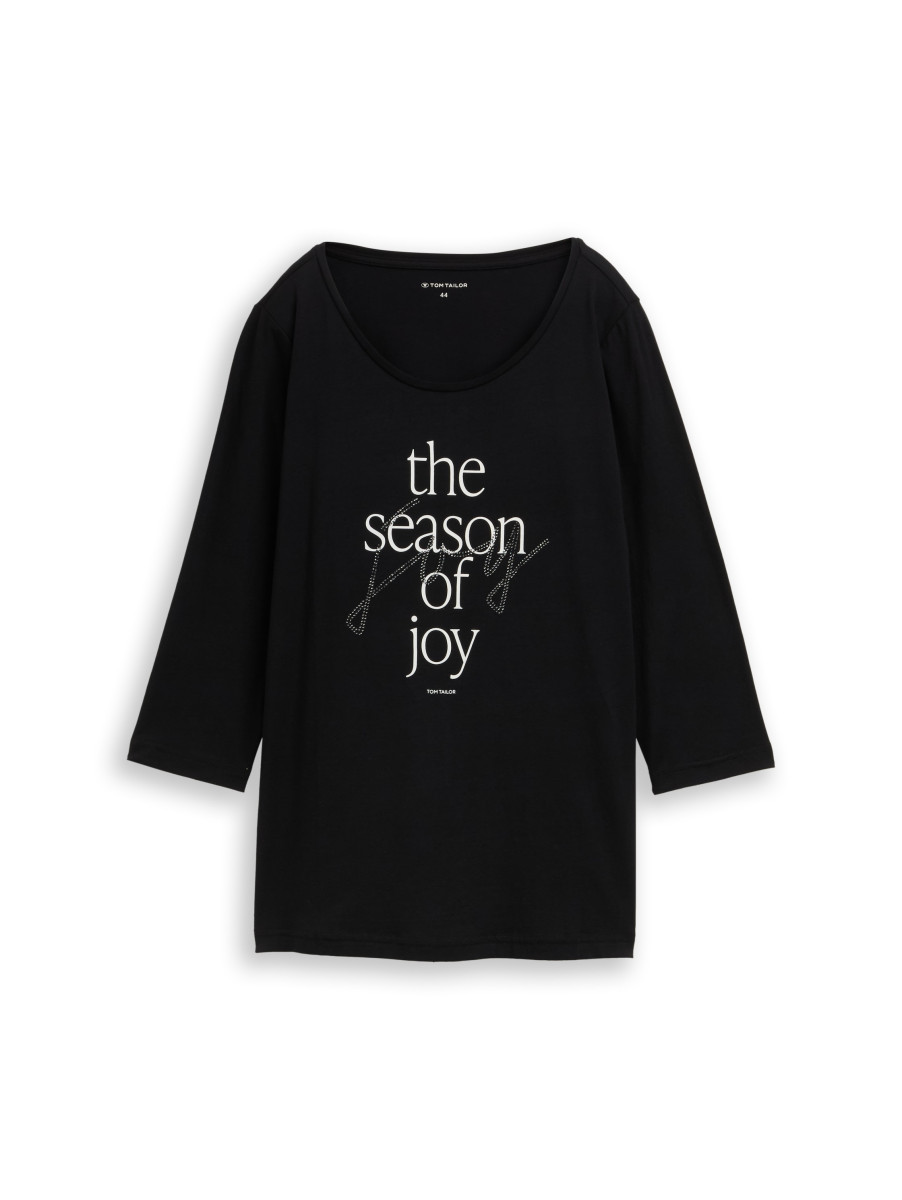 Curvy Langarmshirt mit Print