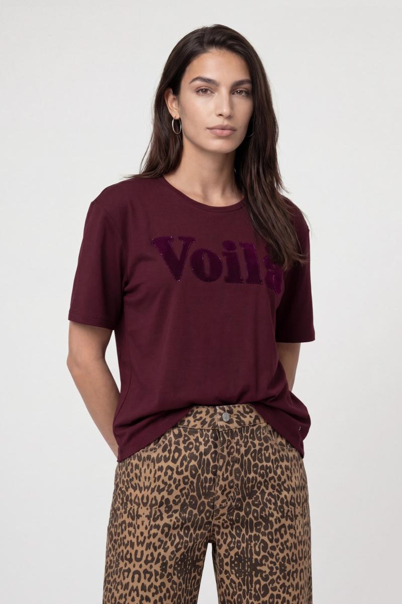 Damen T-Shirt Mit Schriftzug