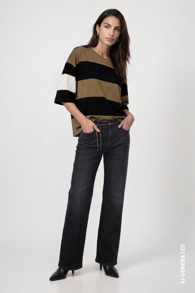 Damen Sweatshirt Kurzarm