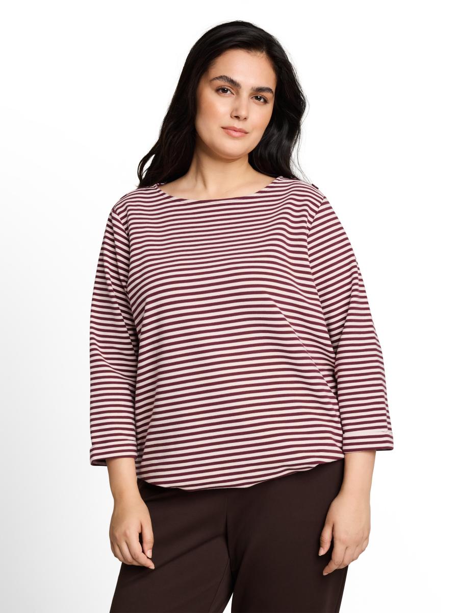 Curvy Langarmshirt Mit Knopf-Details