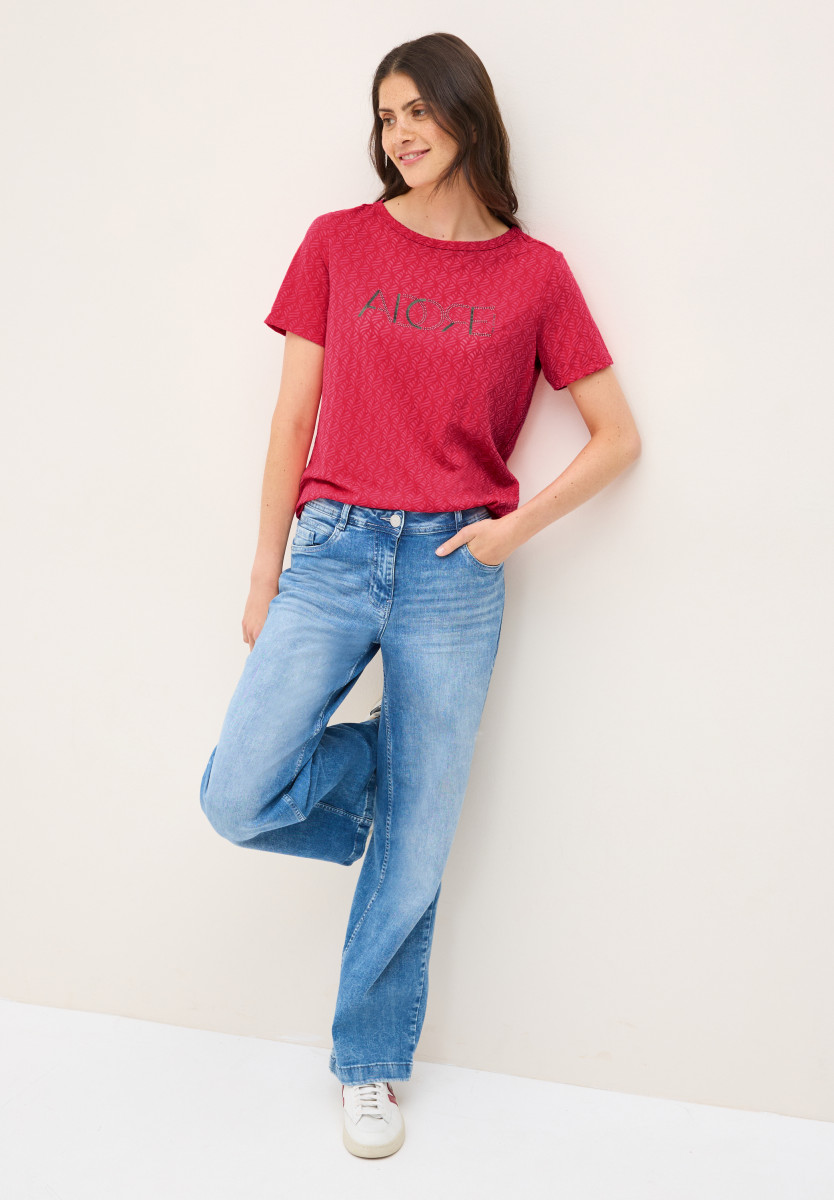 Ausbrenner-Shirt mit Wording