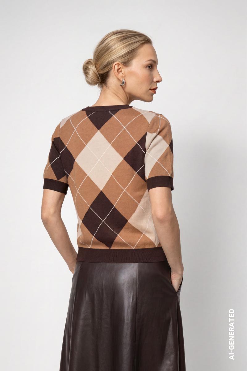 Damen Kurzarm-Pullover