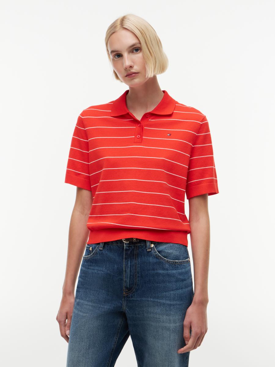 Damen Poloshirt Jersey Stitch