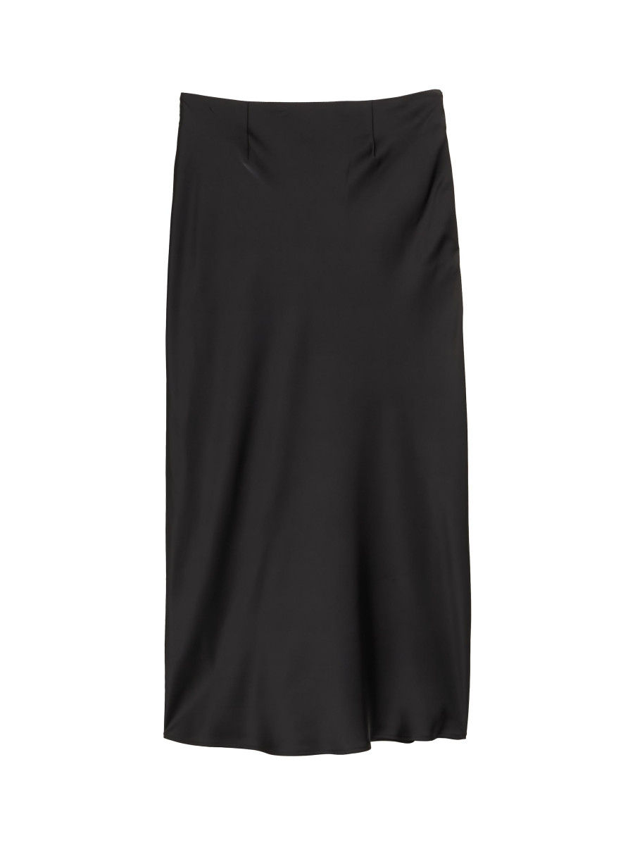 Midi-Rock in Satin-Optik