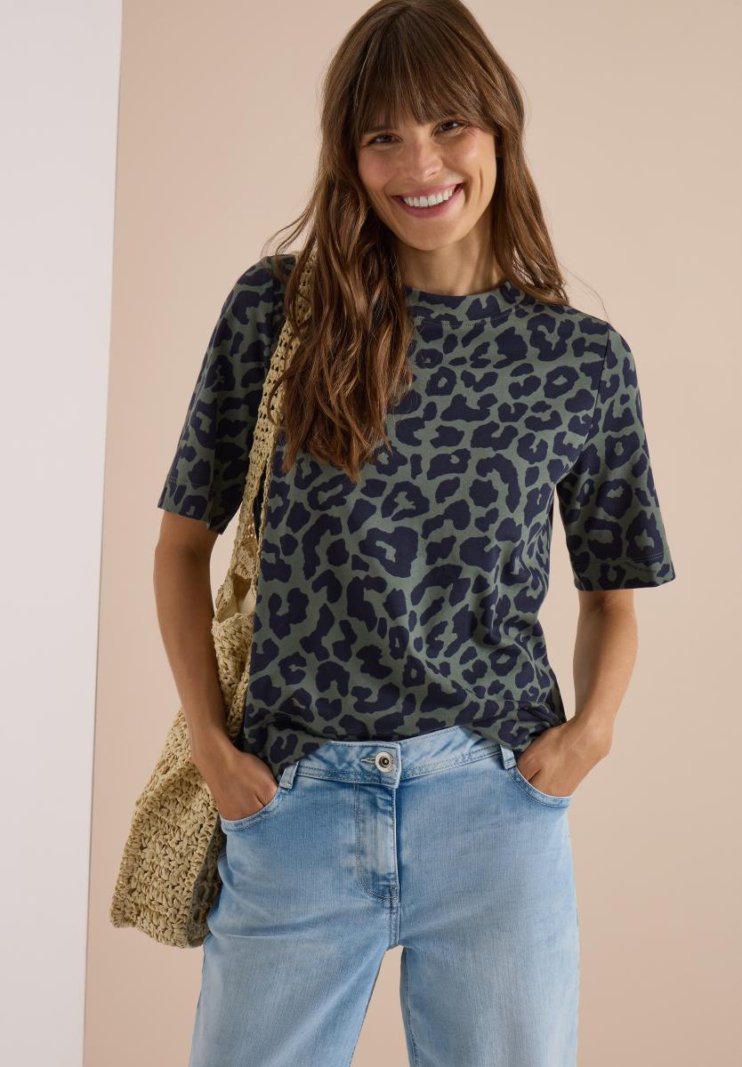 Damen T-Shirt mit Leo-Muster