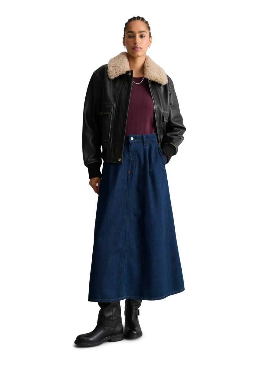 Damen Lederjacke im Aviator-Stil