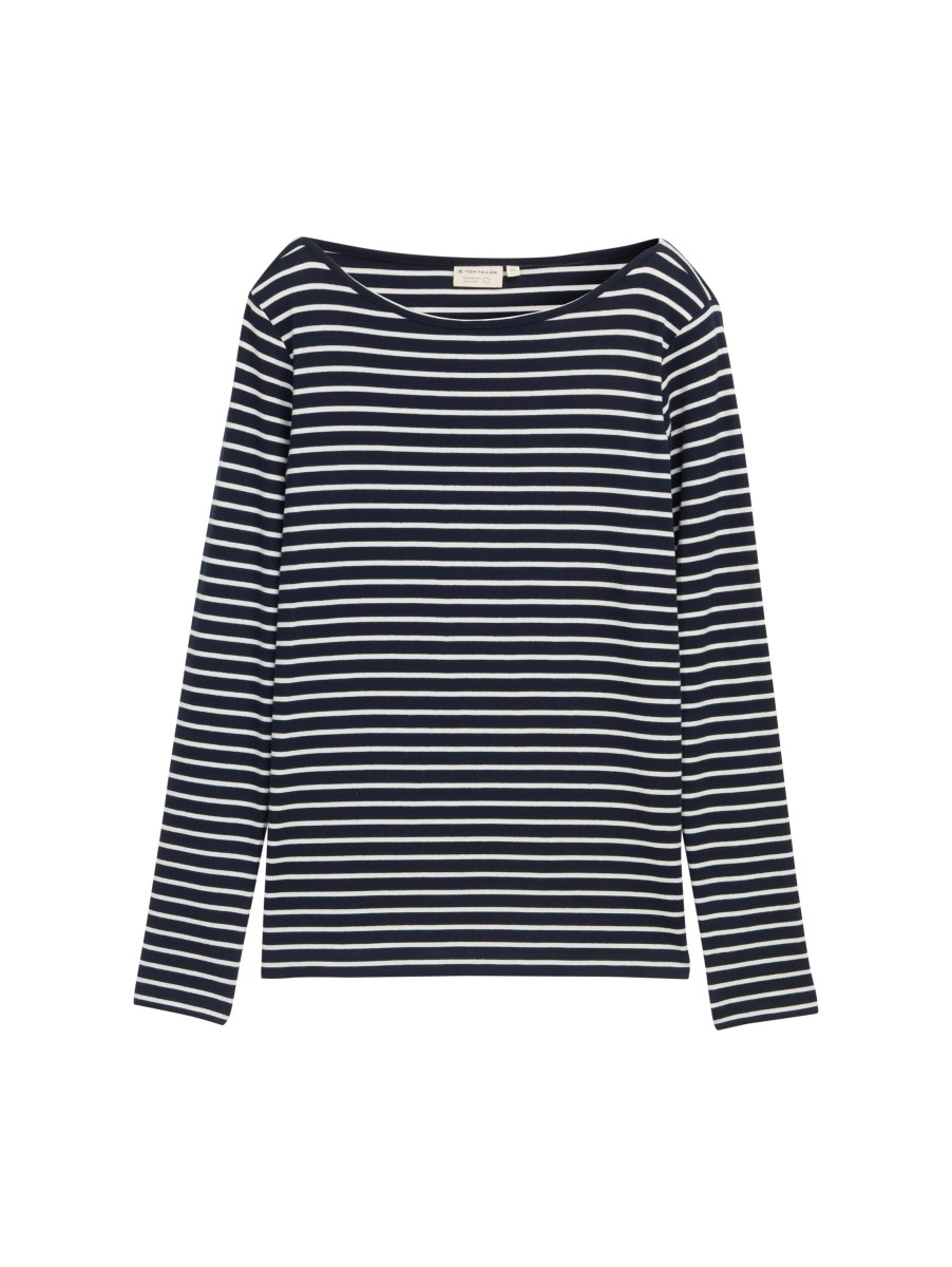 Damen Langarmshirt mit Streifenmuster