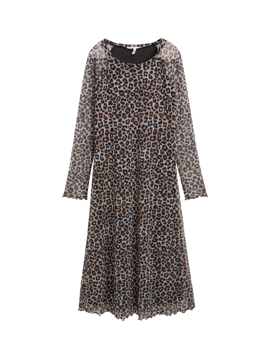 Midi-Kleid mit Muster