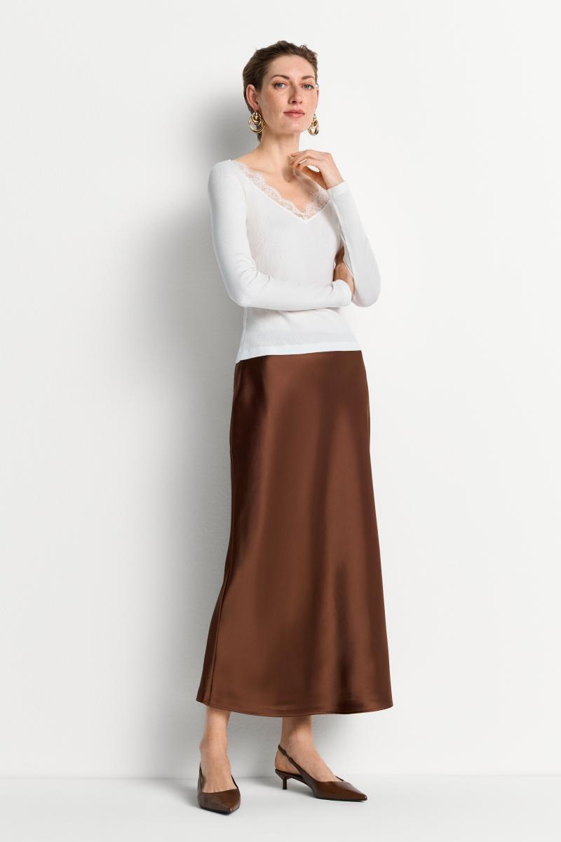 Damen Longsleeve mit Spitze