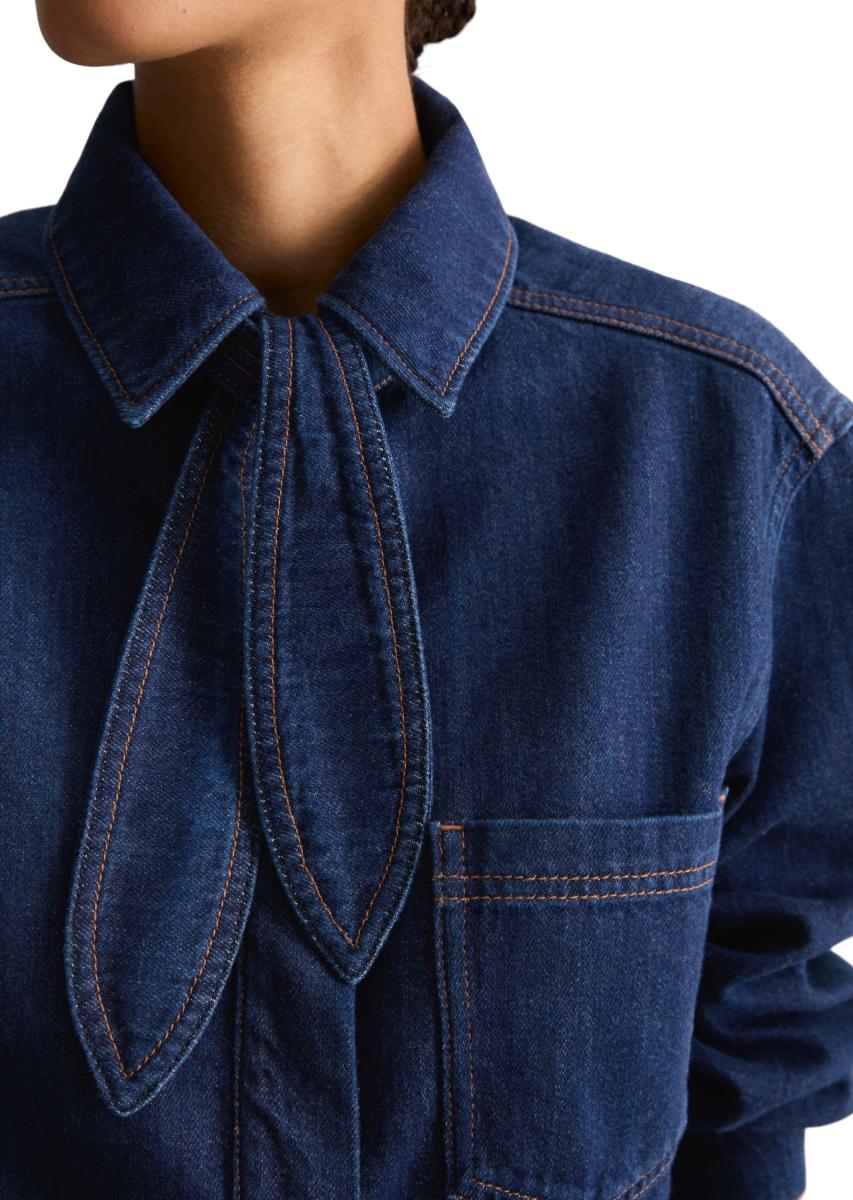 Jeansbluse cropped
