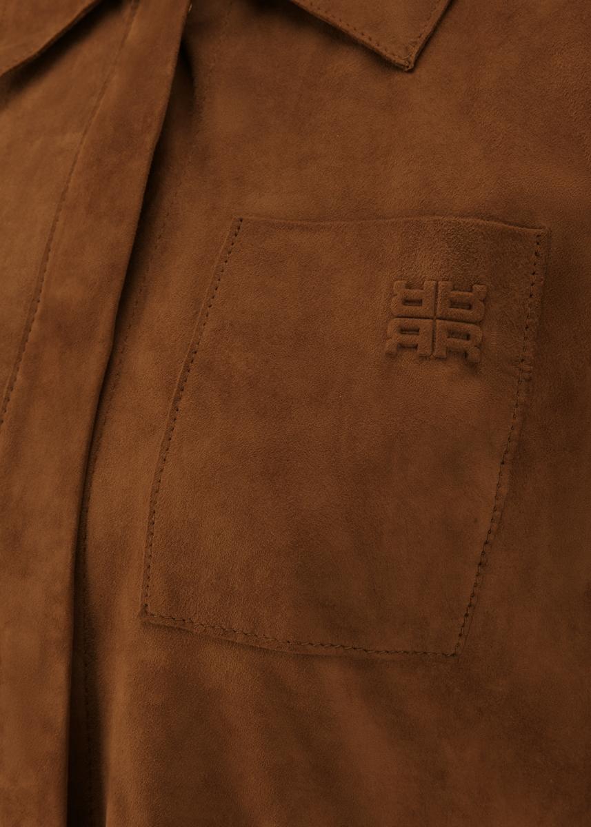 Lederbluse