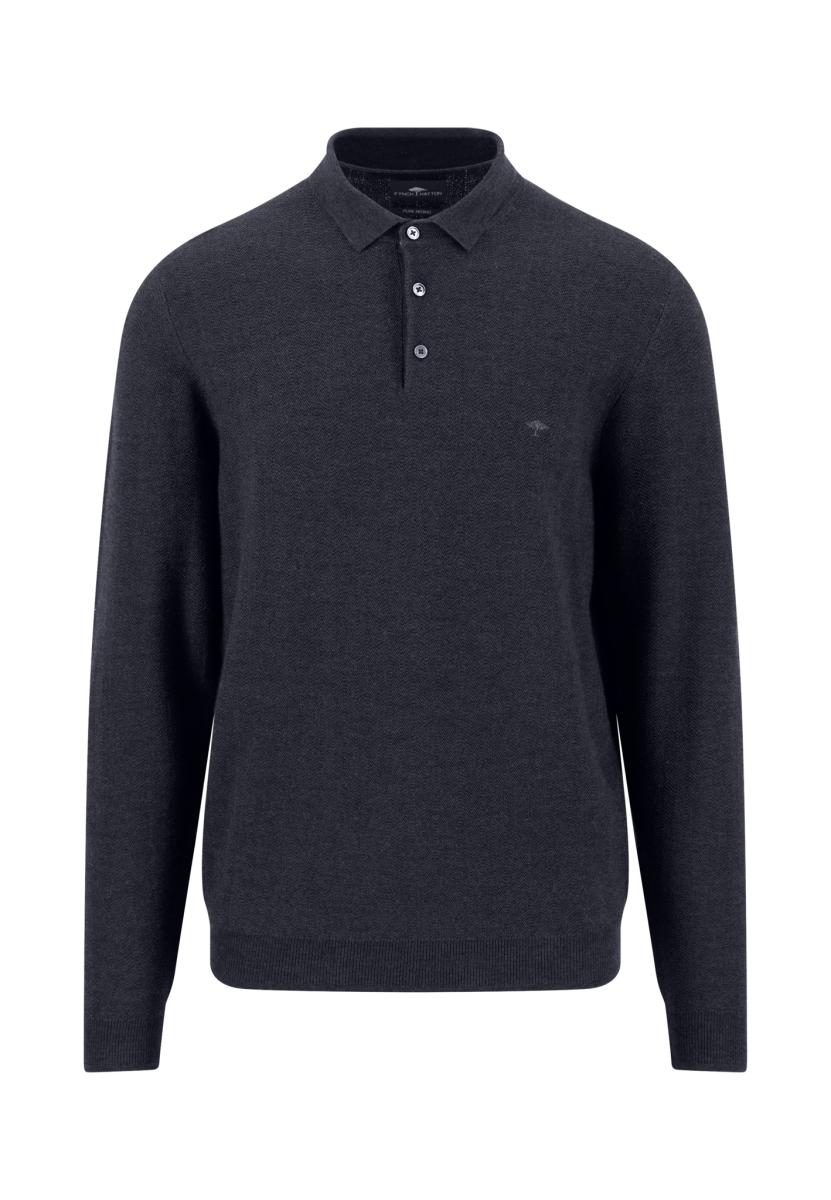 Herren Langarm Poloshirt