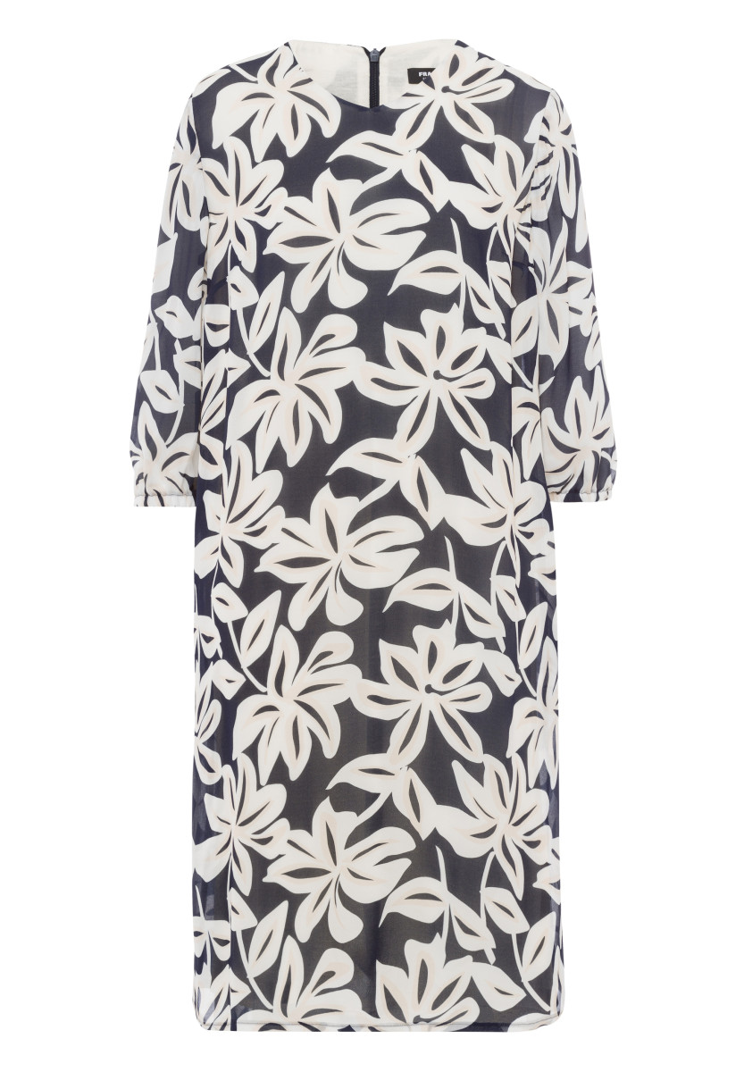 Viskose-Kleid mit floralem Print