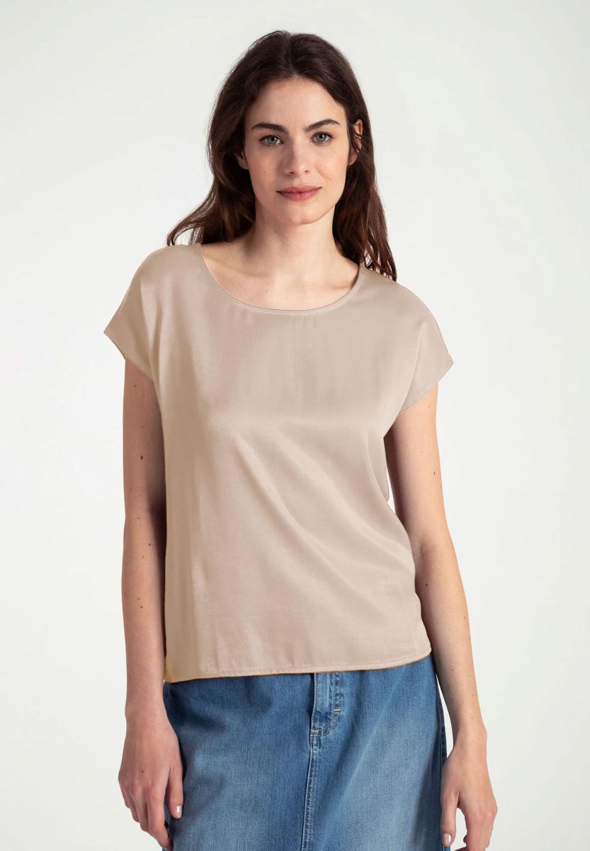 Blusenshirt mit glänzendem Finish