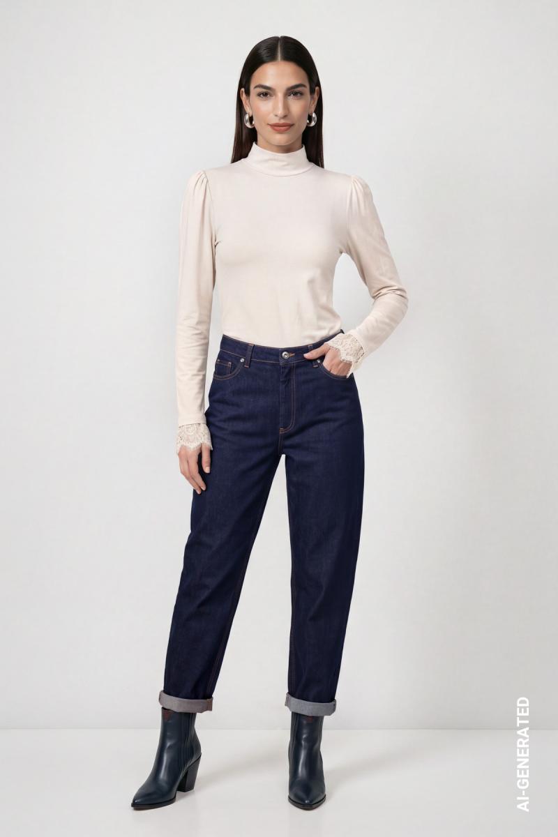 Damen Rollkragen-Pullover