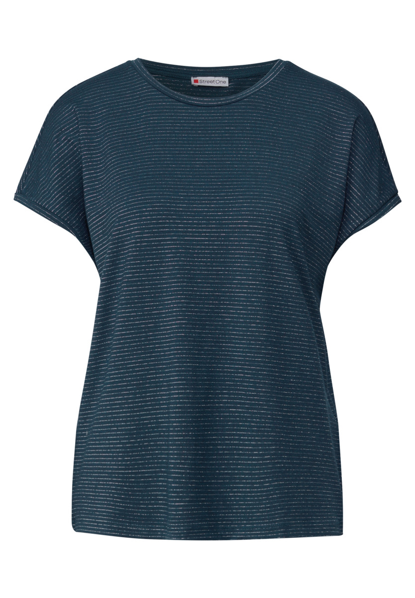 Damen Shirt mit Glitzerstreifen