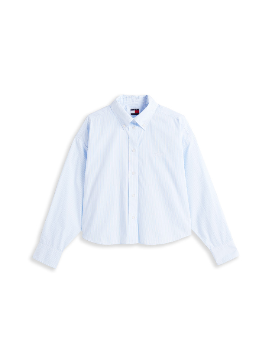 TJW REG CROP STRIPE POPLIN SHIRT
