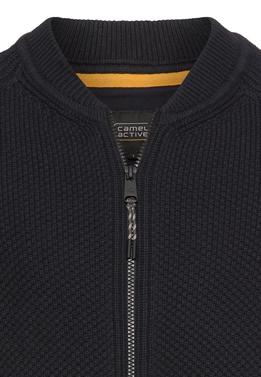 Herren Strickjacke mit Bomberkragen