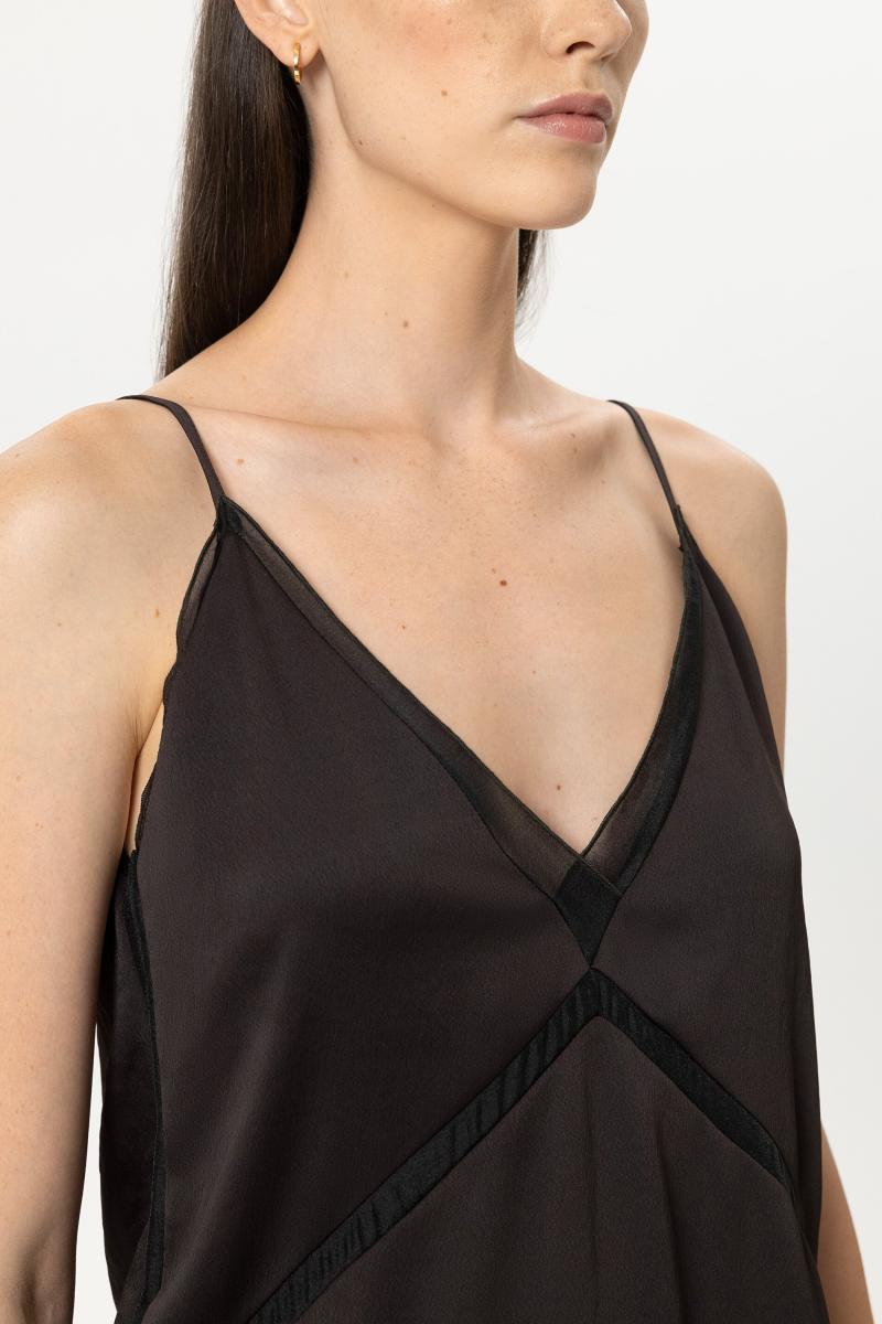 Damen Satin-Organza-Top