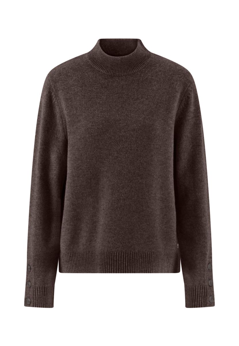 Damen Pullover Button SL