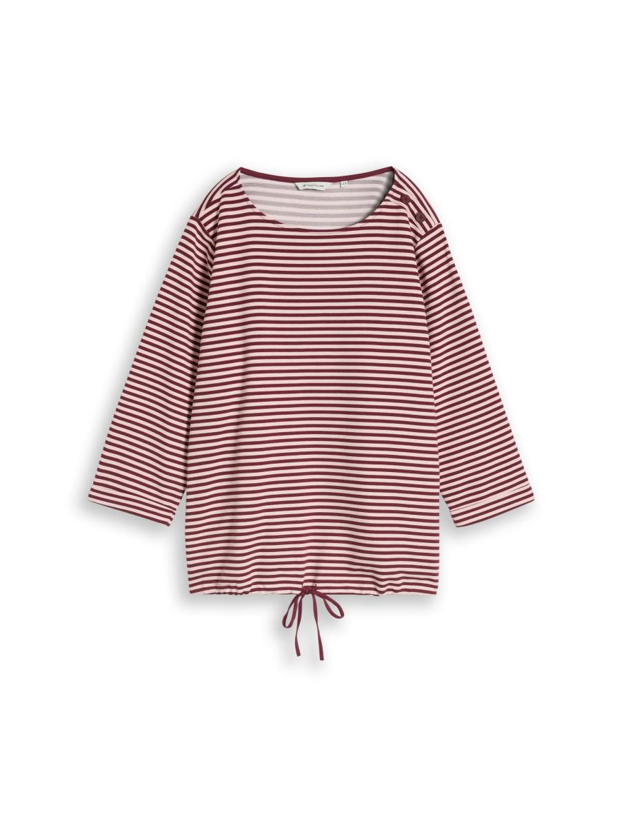 Curvy Langarmshirt Mit Knopf-Details