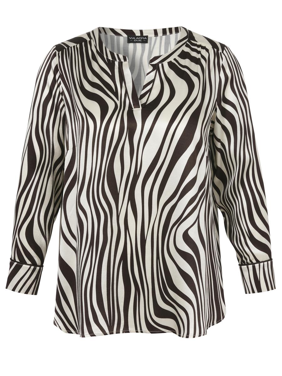 Curvy Bluse V-Ausschnitt