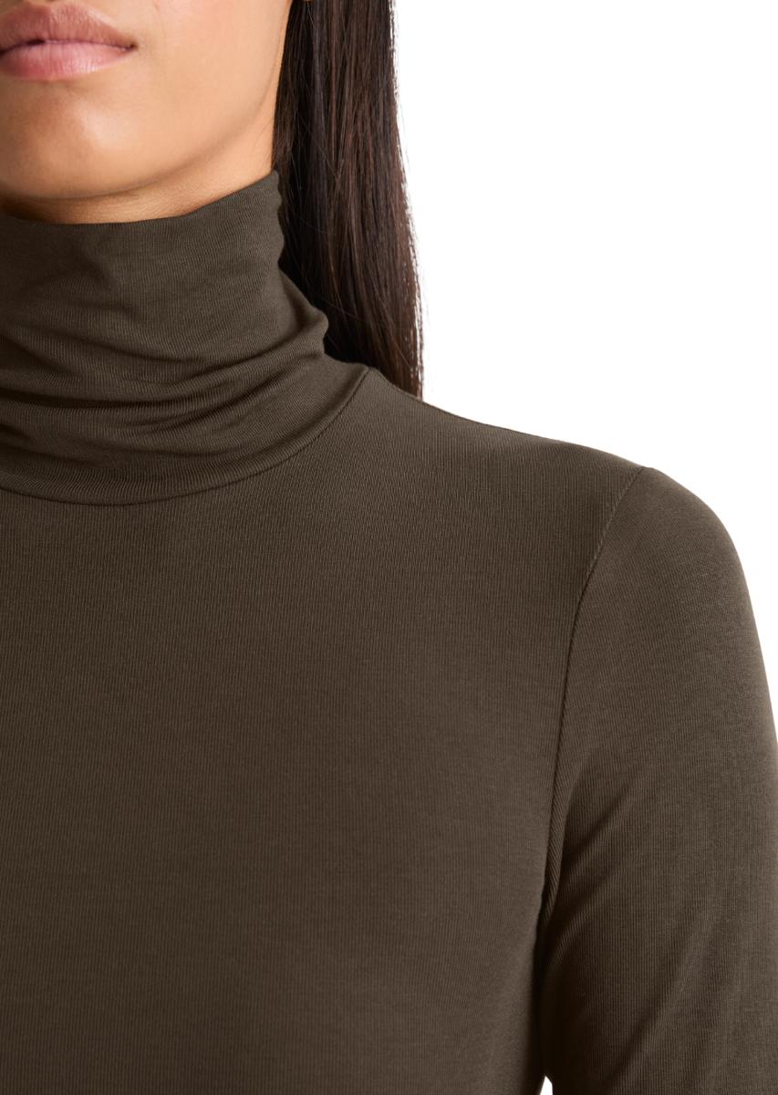 Damen Rollkragen-Langarmshirt