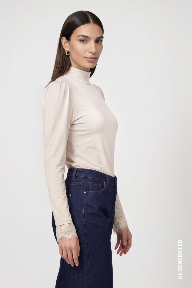 Damen Rollkragen-Pullover
