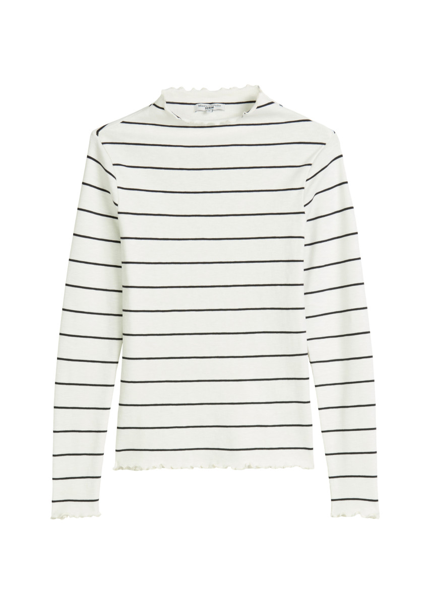 Damen Ripp-Longsleeve