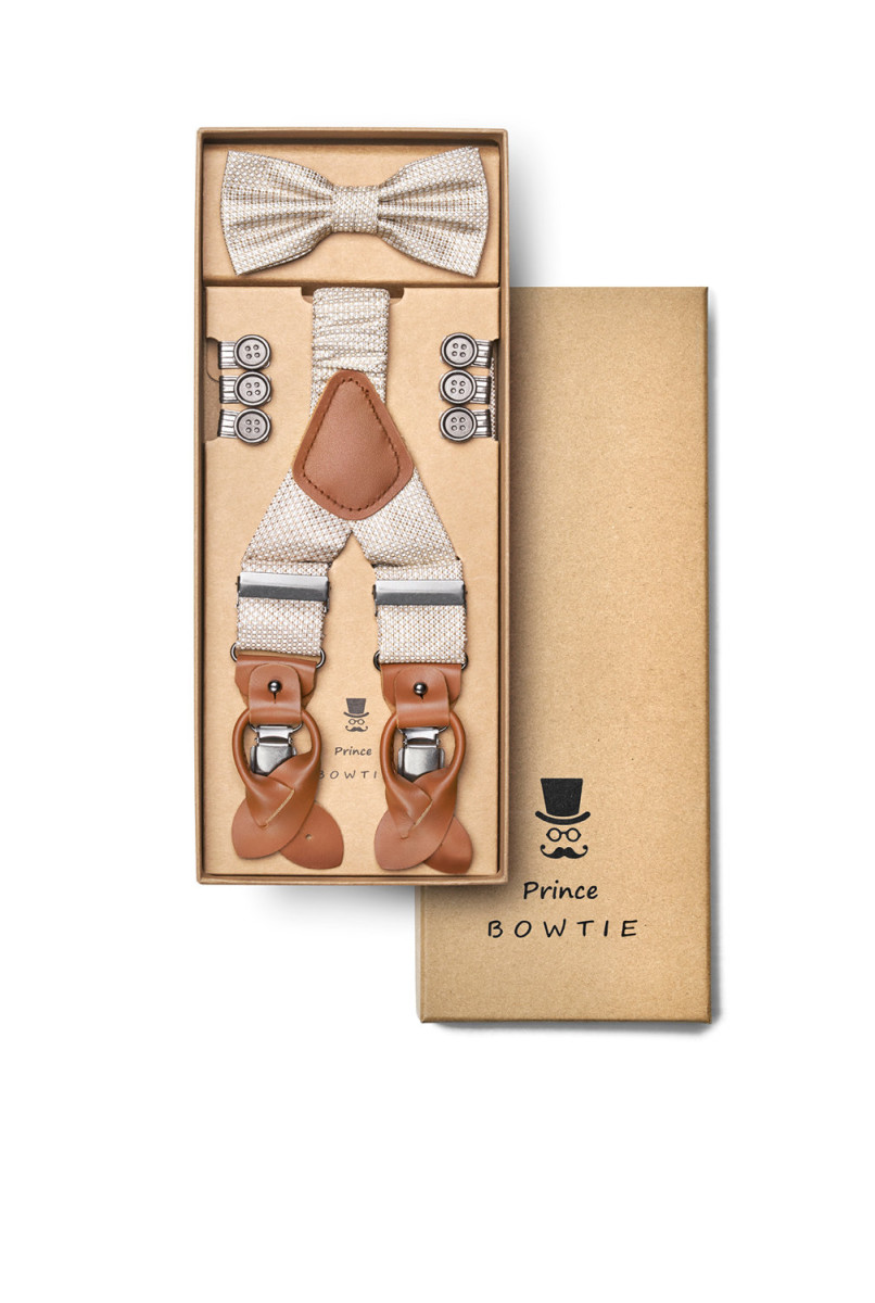 Hosenträger- und Fliegen-Set Prince Bowtie