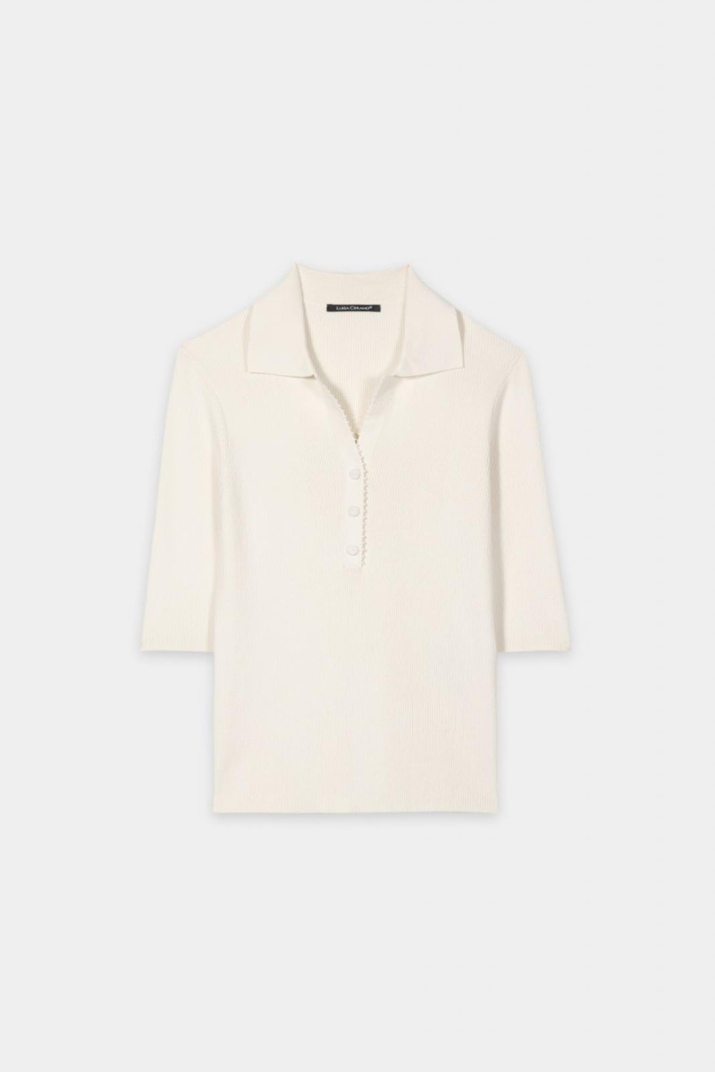 Damen Polo mit Crochet-Details