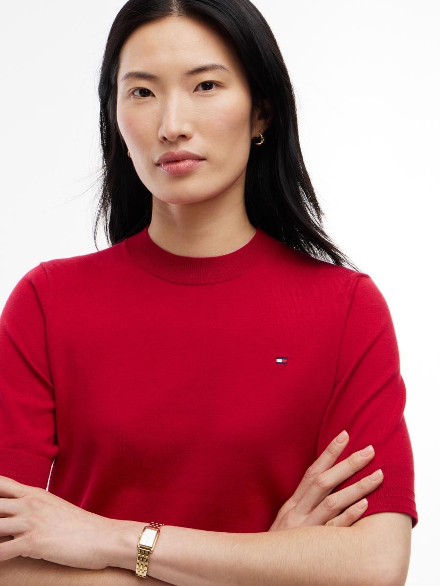 Damen Kurzarm-Pullover