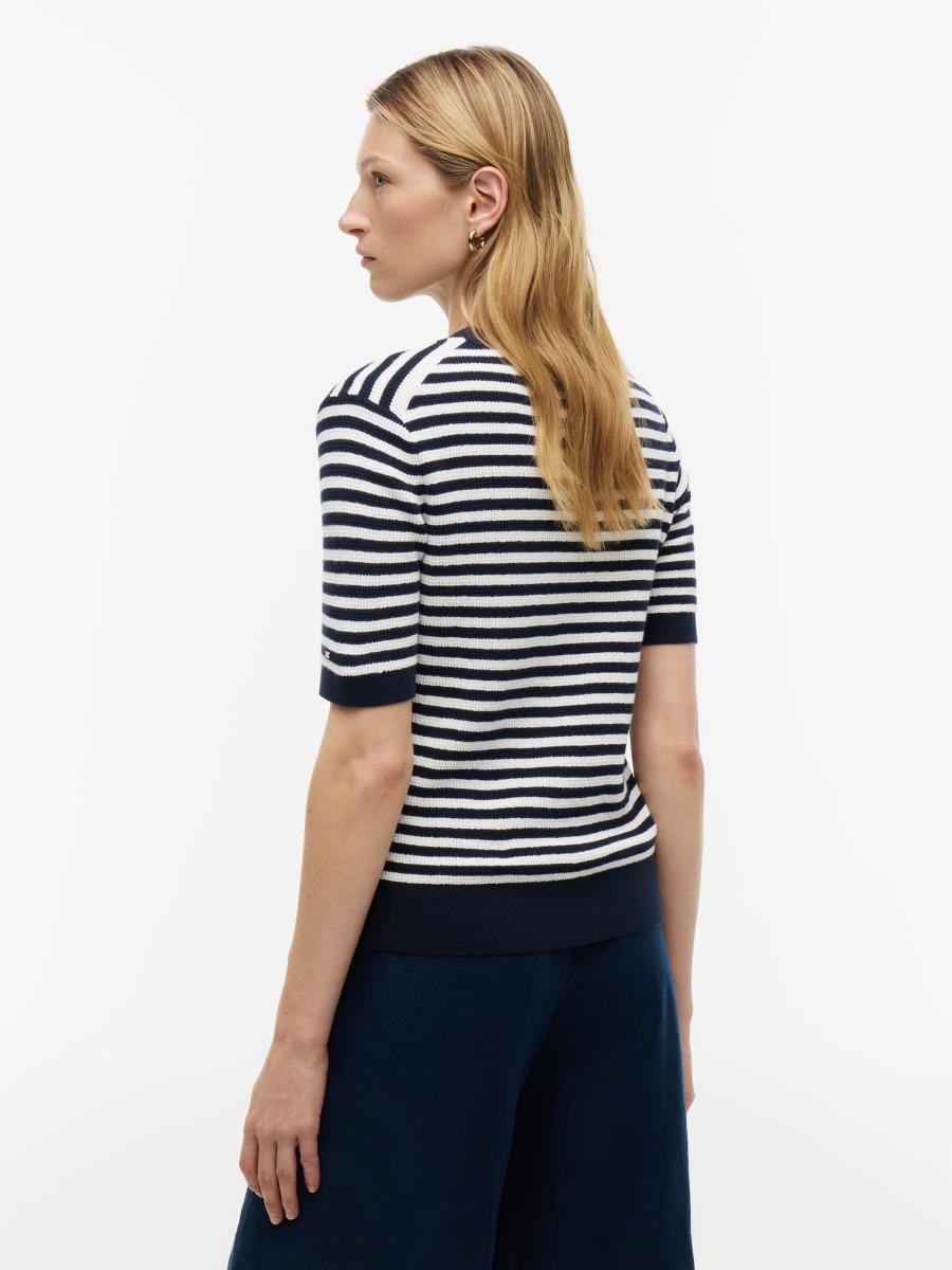 Damen T-Shirt Gold Button Henley