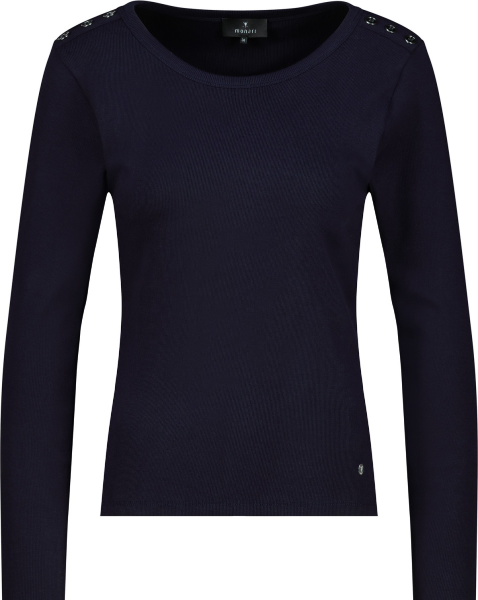 Damen Langarmshirt mit Knopfleisten